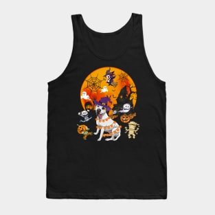 Pitbull Witch Funny Dog Halloween Tank Top